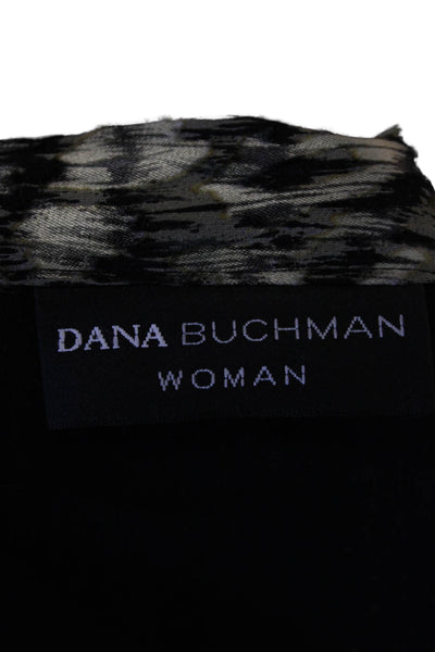 Dana Buchman Woman Womens Silk Abstract Print A Line Skirt Beige Black Size 16
