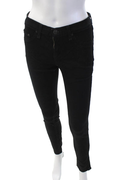 Rag & Bone Jean Womens Zipper Fly Mid Rise Legging Skinny Jeans Black Size 26