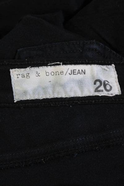 Rag & Bone Jean Womens Zipper Fly Mid Rise Legging Skinny Jeans Black Size 26