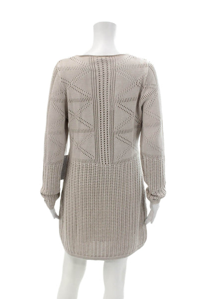 Young, Fabulous & Broke Womens Cotton Knit Long Sleeve Dress Gray Size M