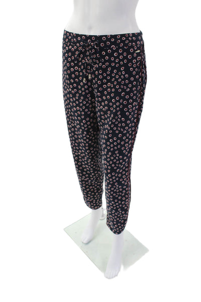 Ted Baker Womens Textured Drawstring Pattern Casual Pants Navy Size 01