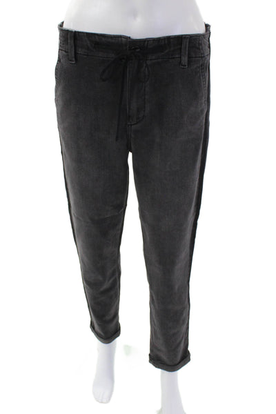 Paige Womens Cotton Zip Button Lined Denim Straight Leg Jeans Gray Size EUR 27