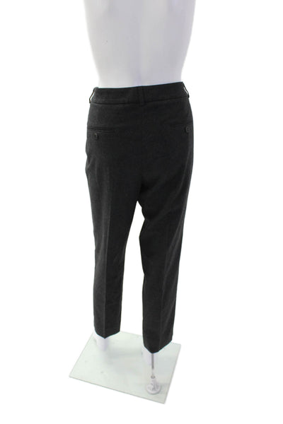 Peserico Womens Wool Textured Zip Lined Pleated Dress Pants Gray Size EUR 48