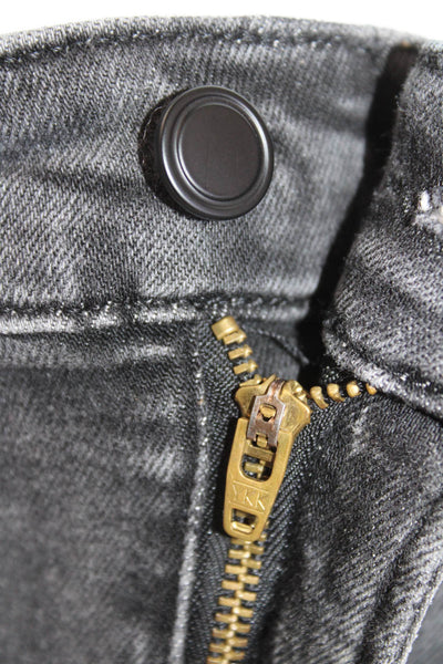 Good American Womens Zip Button Lined Wide Leg Jeans Charcoal Size EUR 30