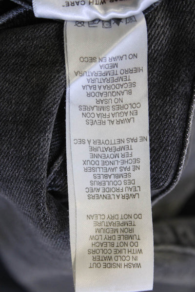 Good American Womens Zip Button Lined Wide Leg Jeans Charcoal Size EUR 30