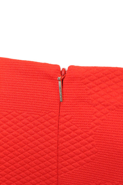 Boss Hugo Boss Womens Textured Long Bell Sleeves Blouse Red Size Large