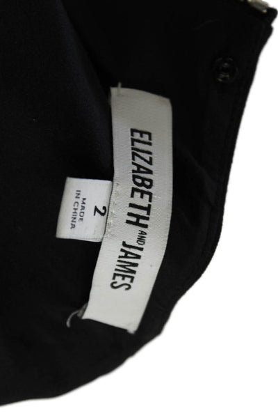 Elizabeth and James Womens Sleeveless Knee Length Sheath Dress Black Size 2