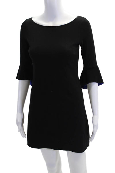 Bailey 44 Womens Long Sleeves A Line Dress Black Blue Size Extra Small
