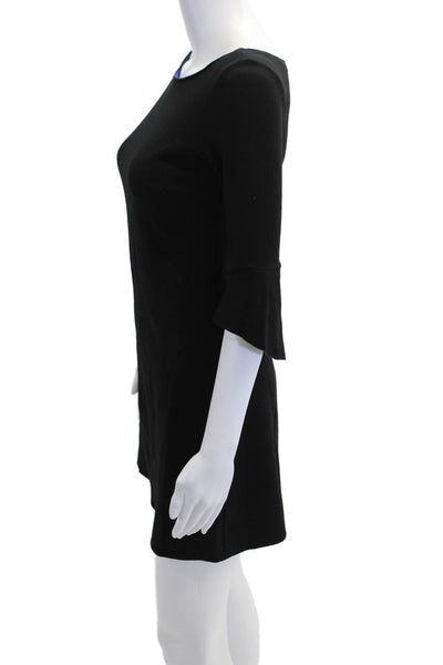 Bailey 44 Womens Long Sleeves A Line Dress Black Blue Size Extra Small