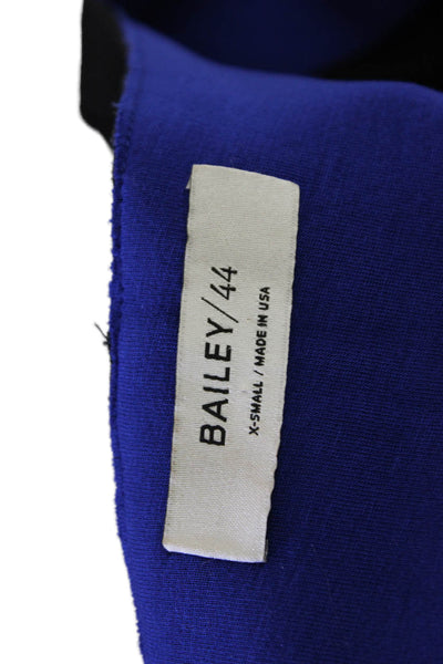 Bailey 44 Womens Long Sleeves A Line Dress Black Blue Size Extra Small