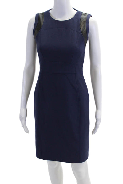 Boss Hugo Boss Womens Sleeveless Pencil Dress Navy Blue Black Size 6