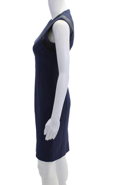 Boss Hugo Boss Womens Sleeveless Pencil Dress Navy Blue Black Size 6