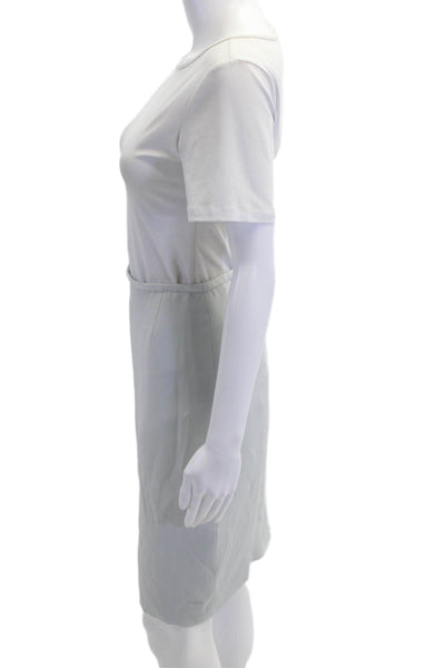 Armani Collezioni Womens Silk Blend Mini Pencil Skirt Powder Blue Size 6