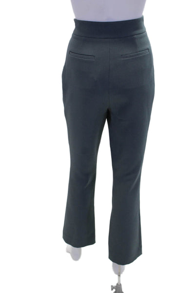 Toccin Womens High Rise Straight Leg Dress Pant Trousers Gray Size 4