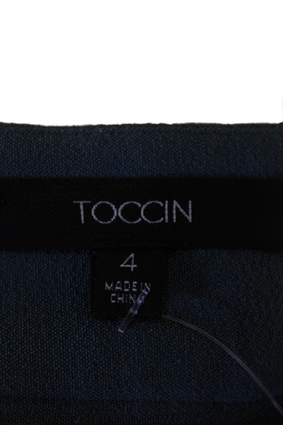 Toccin Womens High Rise Straight Leg Dress Pant Trousers Gray Size 4