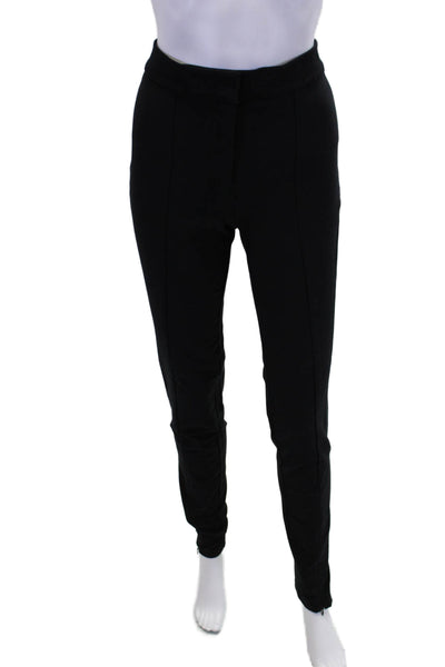 Derek Lam 10 Crosby Womens Cotton Pleated High Rise Zip Ankle Pants Black Size 2
