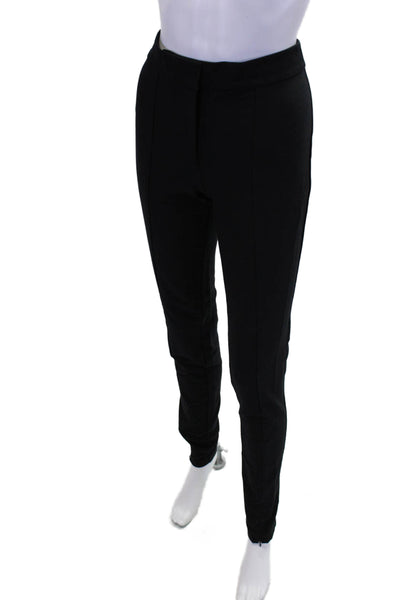 Derek Lam 10 Crosby Womens Cotton Pleated High Rise Zip Ankle Pants Black Size 2
