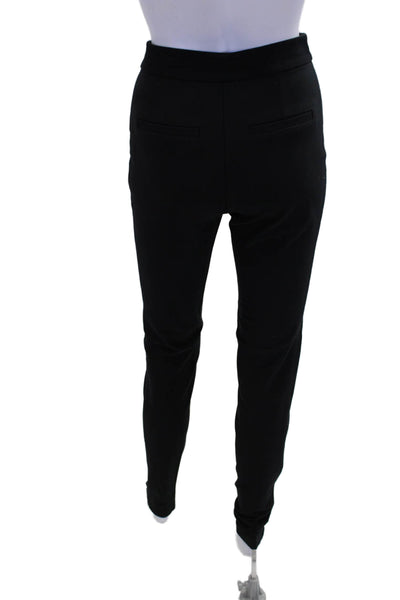 Derek Lam 10 Crosby Womens Cotton Pleated High Rise Zip Ankle Pants Black Size 2