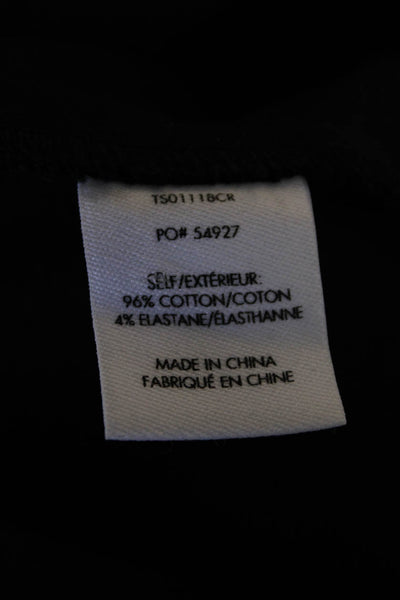 Derek Lam 10 Crosby Womens Cotton Pleated High Rise Zip Ankle Pants Black Size 2