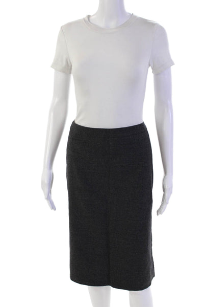 Sport Max Womens Wool Zippered Straight Lined Business Skirt Gray Size 12