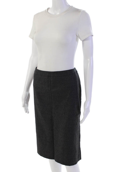 Sport Max Womens Wool Zippered Straight Lined Business Skirt Gray Size 12