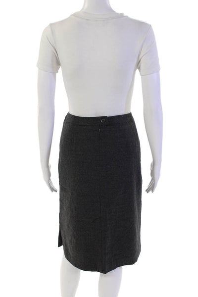 Sport Max Womens Wool Zippered Straight Lined Business Skirt Gray Size 12