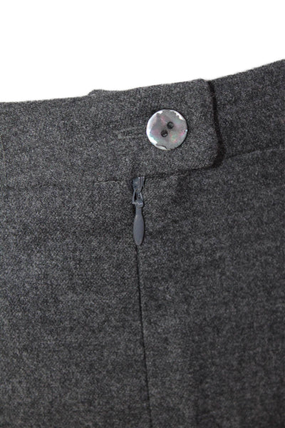Sport Max Womens Wool Zippered Straight Lined Business Skirt Gray Size 12