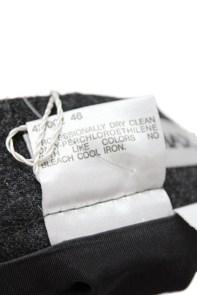 Sport Max Womens Wool Zippered Straight Lined Business Skirt Gray Size 12