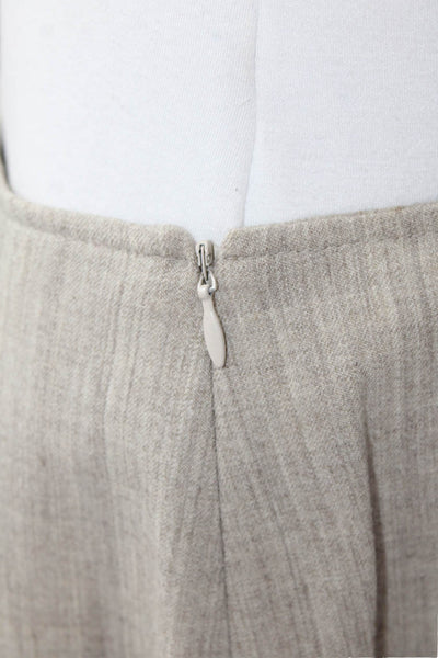Penny Black Womens Wool A-Line Casual Zippered Mini Skirt Beige Size 12