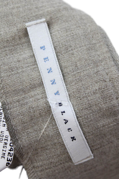 Penny Black Womens Wool A-Line Casual Zippered Mini Skirt Beige Size 12