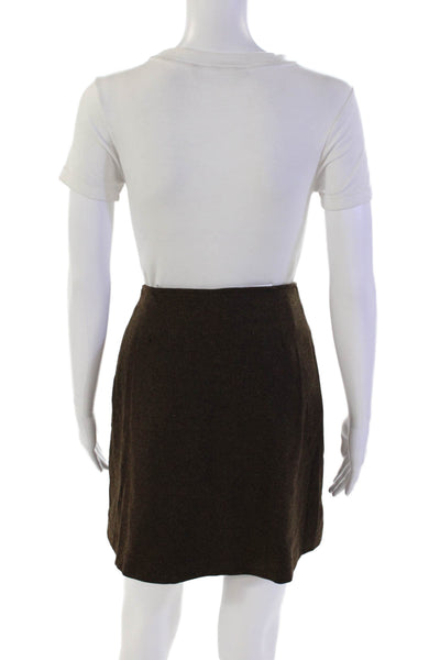 Blues Club Womens A-Line Casual Mini Lined Skirt Solid Brown Size 6