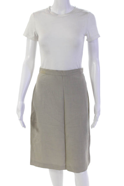 Max & Co Womens Zippered Lined Business Straight Skirt Solid Gray Size 6
