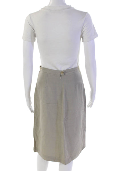 Max & Co Womens Zippered Lined Business Straight Skirt Solid Gray Size 6