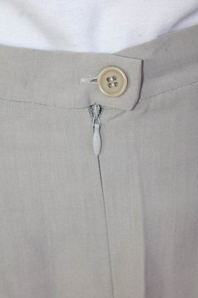 Max & Co Womens Zippered Lined Business Straight Skirt Solid Gray Size 6
