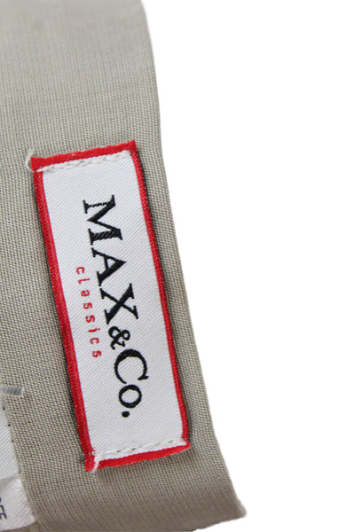 Max & Co Womens Zippered Lined Business Straight Skirt Solid Gray Size 6