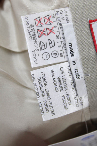 Max & Co Womens Zippered Lined Business Straight Skirt Solid Gray Size 6