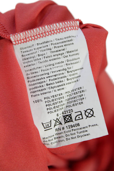 Tardini Womens Squared Neck Sleeveless Smocked Mini Dress Pink Size XS