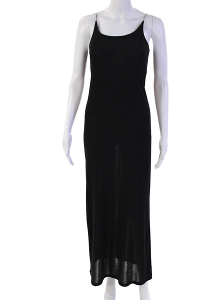 Cher Womens Round Neck Sleeveless Stretch Pullover Midi Dress Black Size S