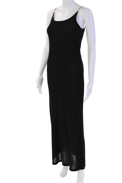 Cher Womens Round Neck Sleeveless Stretch Pullover Midi Dress Black Size S