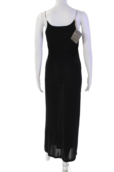 Cher Womens Round Neck Sleeveless Stretch Pullover Midi Dress Black Size S