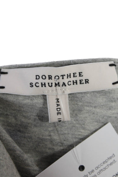 Dorothee Schumacher Womens Sleeveless Pleated Detail Blouse Gray Size 2
