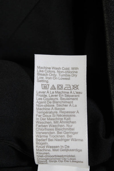 J Crew Womens Back Zip Knee Length Faux Leather Pencil Skirt Black Size 14