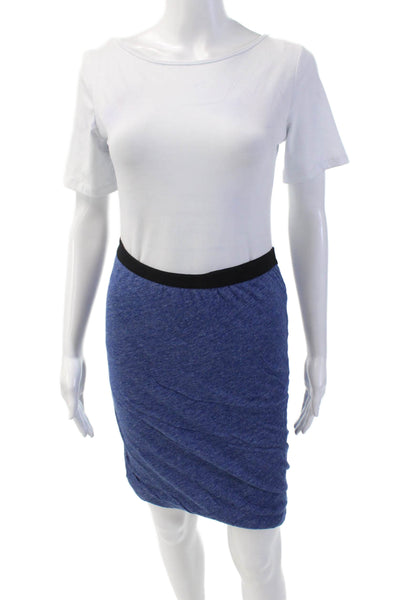 American Vintage Womens Cotton Stretch Casual Mini Skirt Blue Size S