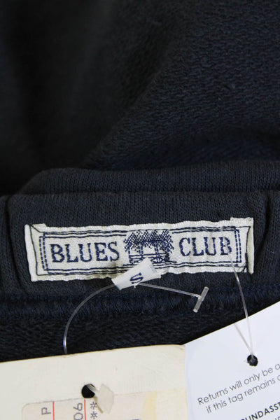 Blues Club Womens Cotton Casual Stretch Mini Skirt Solid Blue Size S