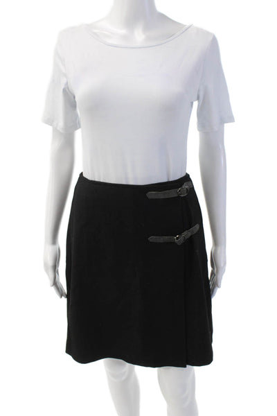Blues Club Womens A-Line Buckled Casual A-Line Mini Skirt Black Size 10