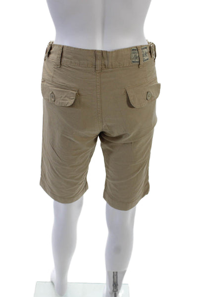 NYC Industry Womens Cotton Mid-Rise Five Pocket Knee Length Shorts Tan Size 26