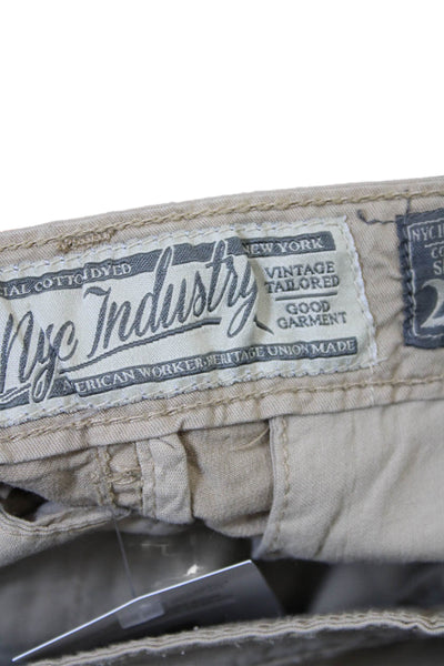 NYC Industry Womens Cotton Mid-Rise Five Pocket Knee Length Shorts Tan Size 26