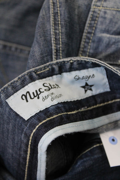 NYC Star Womens Cotton Denim Five Pocket High-Rise Harem Jeans Blue Size 25