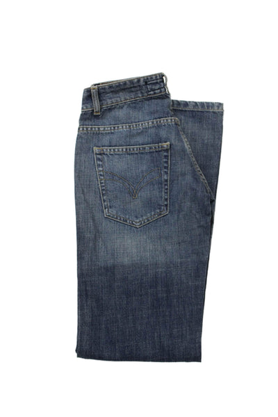 New Jeans Womens Cotton Five Pocket Low-Rise Bootcut Jeans Blue Size 26
