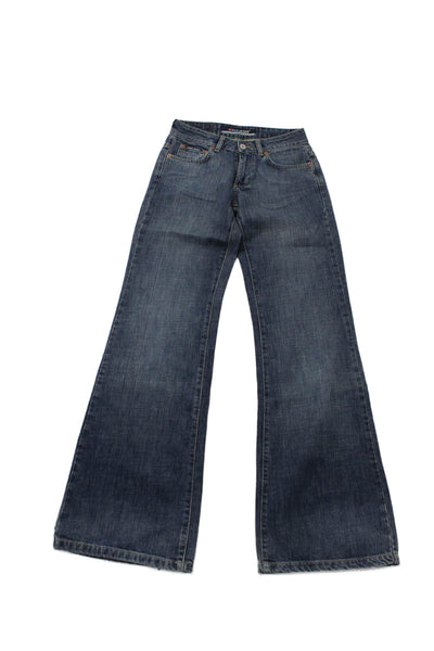 New Jeans Womens Cotton Five Pocket Low-Rise Bootcut Jeans Blue Size 26
